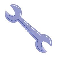 wrench key tool isolated icon vector