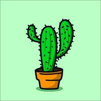 cactus vector illustration. cactus plants design template. vector illustration of cactus. Cactus cartoon style.