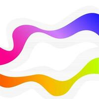 colorful wavy design template for flyer, brochure, poster. Minimalist wavy vector clipart.