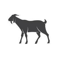 Goat symbol vector icon sign. Goat simple flat icon vector. Goat silhouette vector and symbol. Vector illustration