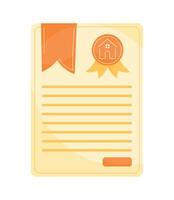 real state house contract document vector