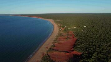 4K Flyover footage of beach on the Dampier Peninsula Western Australia video