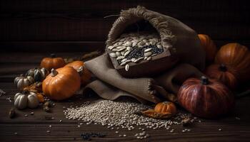 calabaza linternas Decorar oscuro otoño celebraciones generado por ai foto