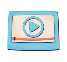 play button in template icon vector