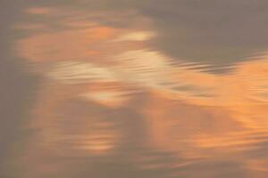 reflection of sunset on the sea water photo