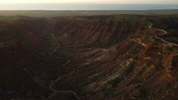 4k aereo filmato, charles coltello canyon occidentale Australia video