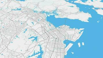 luz gris azul Bangalore mapa antecedentes bucle. hilado alrededor India ciudad aire imágenes. sin costura panorama giratorio terminado céntrico fondo. video