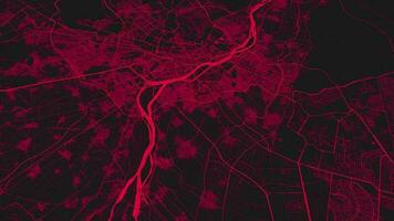 negro rosado El Cairo mapa antecedentes bucle. hilado alrededor Egipto ciudad aire imágenes. sin costura panorama giratorio terminado céntrico fondo. video