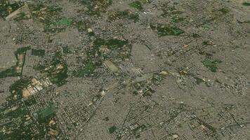 satélite Bangalore mapa antecedentes bucle. hilado alrededor India ciudad aire imágenes. sin costura panorama giratorio terminado céntrico fondo. video