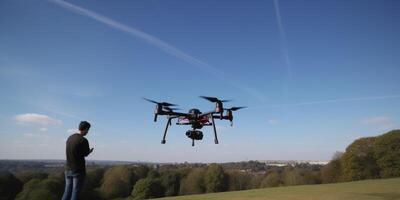 Aerial wonders drone in action photo