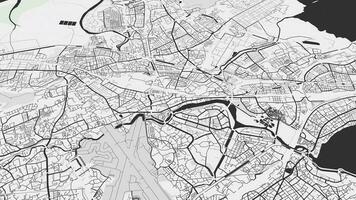 negro y blanco Mumbai mapa antecedentes bucle. hilado alrededor India ciudad aire imágenes. sin costura panorama giratorio terminado céntrico fondo. video