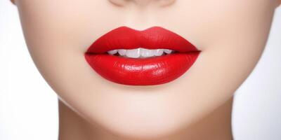 Women lips with different colors lipstick photo