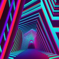 abstract colorful neon lines background, neural network generated art photo