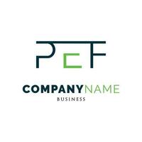 Initial Letter PEF Icon Logo Design Template vector