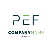 Initial Letter PEF Icon Logo Design Template vector