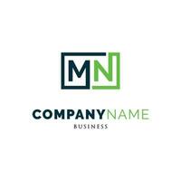 Initial Letter MN Icon Logo Design Template vector
