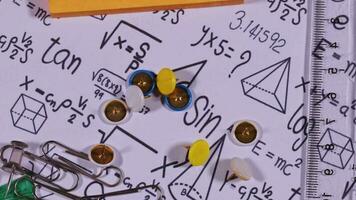Wissenschaft Berechnung Physik Mathematik und Chemie Formeln Hintergrund Video