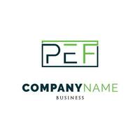 Initial Letter PEF Icon Logo Design Template vector