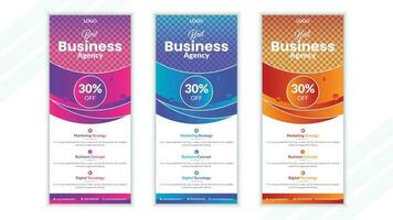 Business roll up banner design vector