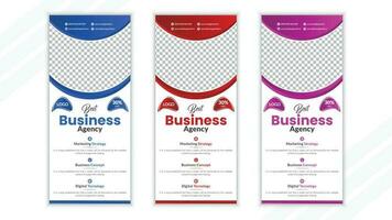 Business roll up banner design vector