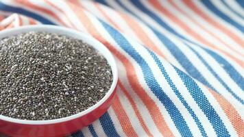 Close up of chia seed in a container video