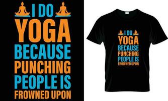 yoga camiseta diseño gráfico vector. vector