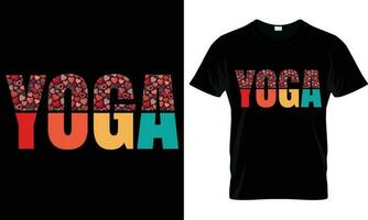 Yoga t-shirt design graphic vector. vector