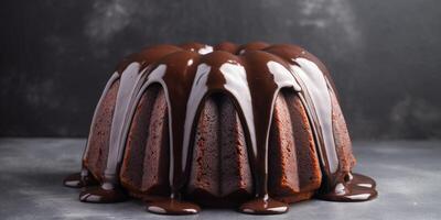 Delicious chocolate cake dessert photo