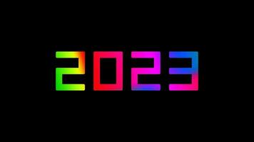 2023 new year animation with changing abstract color video