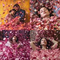 photo of Bathing in flower petals