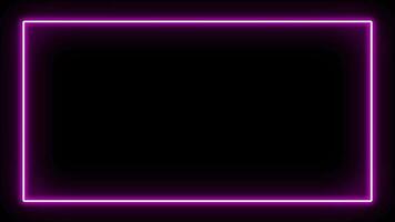 2023 Novo ano néon estilo com roxa e azul néon luzes animação video