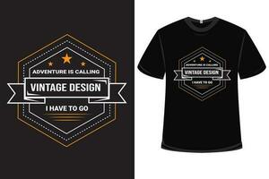 diseño de camiseta de insignia vintage vector