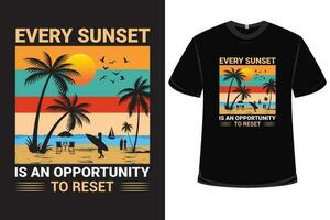 verano día camiseta diseño vector