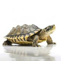 Turtle isolated on white background, generate ai photo