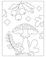 Autumn Coloring Pages for kids vector