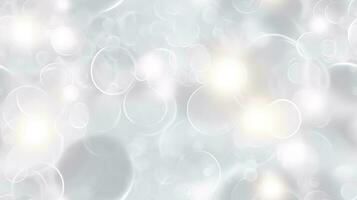 Abstract snowfall, White bokeh, defocus glitter, blur on grey background. illustration, generate ai photo