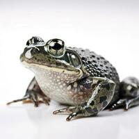 Frog isolated on white background, generate ai photo