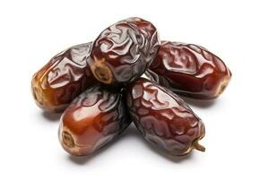 Dates fruit isolated on a white background, generate ai photo