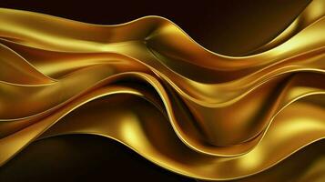 Abstract Background with 3D Wave Bright Gold and Purple Gradient Silk Fabric,  an abstract image of a brightly colored fabric, in the style of dark orange and light gold, generate ai photo