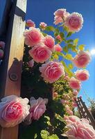 rosado Cereza florecer flores en primavera, generar ai foto