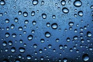An image of several drops of water on a blue surface, in the style of detailed texture, matte photo, contemporary candy - coated, light azure and sky blue, generate ai photo