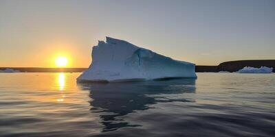 hielo iceberg en el agua ai generado foto