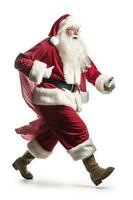 Santa claus wears boxing gloves, generate ai photo
