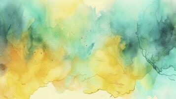 Abstract watercolor background with gold glitter, generate ai photo