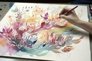 Paint a  watercolor illustrations, showcasing different types of Senary, generate ai photo