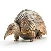 armadillo aislado en blanco fondo, generar ai foto