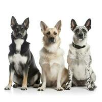 dogs isolated on white background, generate ai photo