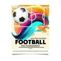 Creative soccer football tournament brochure template. Football or soccer ball on modern background. Football cover design template. vector