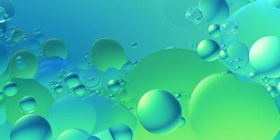 Fresh green blue water bubble photo