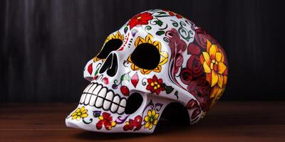 Traditional day of the dead muretos skull photo